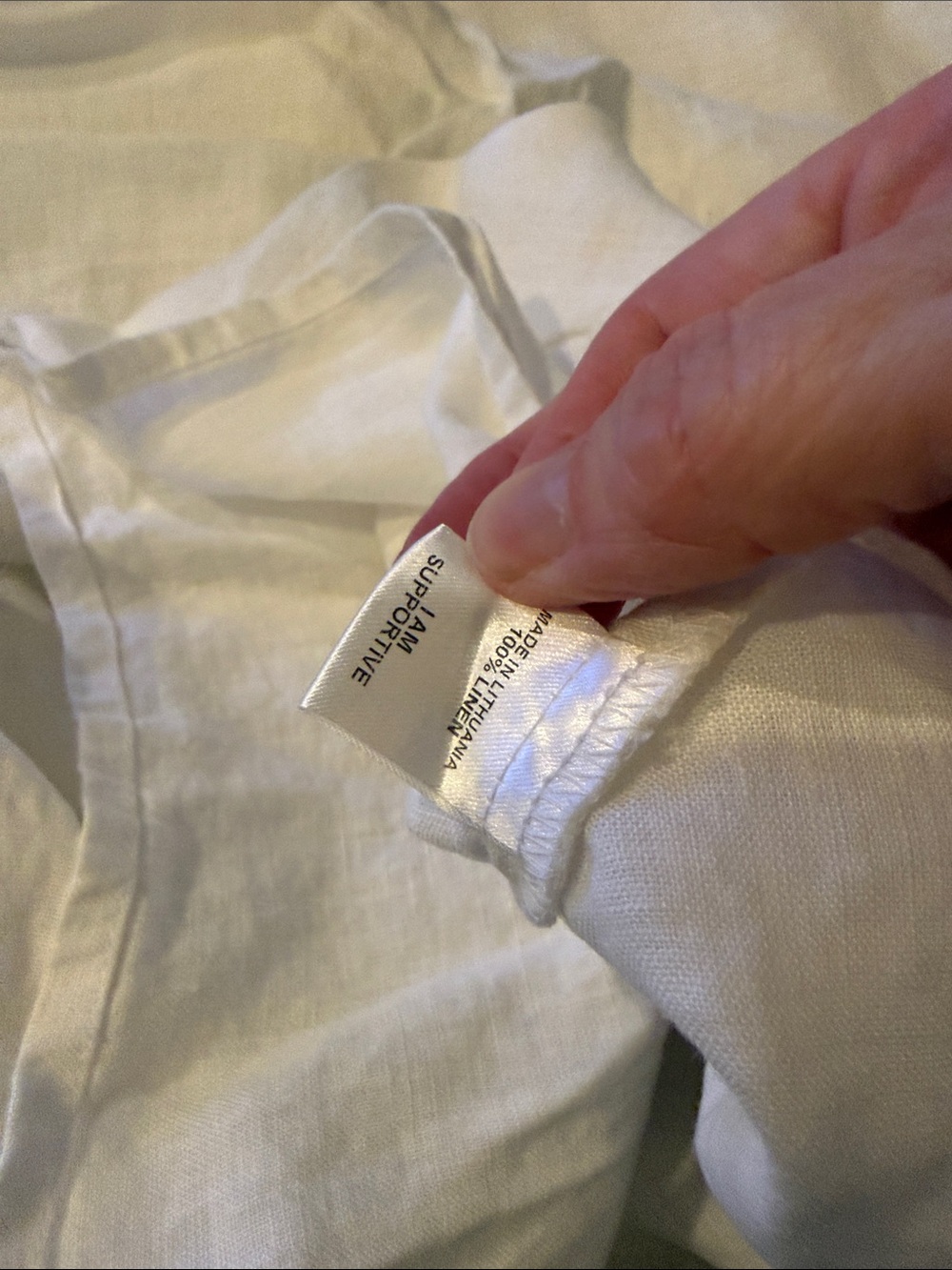 New Flax Size Large 100% Linen Short Sleeve Dress With Pockets (TD) - Picture 6 of 6